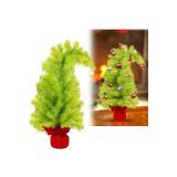 2.95FT Whimsical Christmas Tree, Small Artificial Lime Green Tree for Home Decor, Indoor Bendable Faux Tree Xmas Holiday (Lime Green)