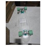 Retrospec Quip Mini Cruiser Skateboard 22.5\" Classic Retro Plastic Cruiser Complete Skateboard with ABEC 7 Bearings and PU Wheels Compact Board w/Grippy, Molded Waffle Deck