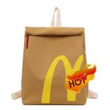Generic Backpack Classic Funny Retro Paper Bag Large Capacity Backpack Cute Personalized Shoulder Crossbody Bag Casual Canvas (c), big