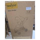 newyoo Bassinet Stroller for Newborn, Nestro 516M, Baby/Infant Strollers w Convertible/Reversible Seat & Cup Holder, Coches para Bebes, 2-in-1 Rear-Facing Pram, One-Hand Quick Fold, Green