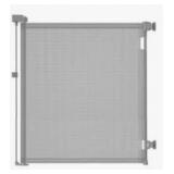 dearlomum retractable baby gate mesh grey 33x55