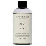 CocorrÃ­na Clean Linen Scented Reed Diffuser Oil with 8 Sticks Fragrance for Bedroom, Bathroom, Oil Diffuser, Home DÃ©cor, 6.7 fl oz. (200 ml)
