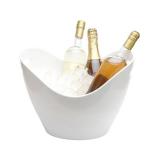 Insulated Ice Bucket for Parties 8L, Large Champagne Bucket for Cocktail Bar, Acrylic Ice Tub White