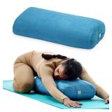 Gaiam Yoga Bolster - Long, Rectangular Meditation Pillow - Supportive Cushion for Restorative Yoga and Sitting on the Floor - Built-In Carrying Handle - Machine Washable Cover