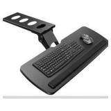 HUANUO Keyboard Tray Under Desk, 360 Adjustable Ergonomic Sliding Keyboard & Mouse Tray, Under Desk Keyboard Tray Slide Out, Keyboard Holder Under Desk for Typing in Home, Office Work, 25\"W x 9.84\"D