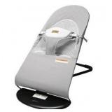 Baby Bouncer Seat, 3-in-1 Adjustable Multi Position Baby Portable Bouncer, Ergonomic Infant Bouncers, 0-18Months, Fits Newborn to Toddler, Mecedora para Bebe, 100% Cotton, Grey