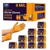 Inspire HEAVY DUTY ORIGINAL Stretch Nitrile Black Gloves Disposable Latex Free | Food, Mechanic, 6mil Black or 8 Mil Orange