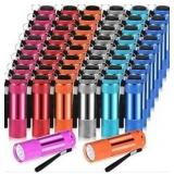 VIHOSE Mini Flashlights Bulk, Bright Aluminum Handheld Flash Light with Lanyard, Small LED Flashlights for Kids Night Reading Emergency Hurricane Camping Hiking Party Favors(Bright Color)