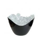 Insulated Ice Bucket for Parties 8L, Large Champagne Bucket for Cocktail Bar, Acrylic Ice Bucket (Black)