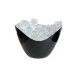 Insulated Ice Bucket for Parties 8L, Large Champagne Bucket for Cocktail Bar, Acrylic Ice Bucket (Black)
