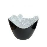 Insulated Ice Bucket for Parties 8L, Large Champagne Bucket for Cocktail Bar, Acrylic Ice Bucket (Black)