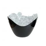 Insulated Ice Bucket for Parties 8L, Large Champagne Bucket for Cocktail Bar, Acrylic Ice Bucket (Black)