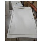 Sign Holder with Water Injection Hole, Portable Plastic Sign Stand, Double Sided Display Poster Stand, A Frame Sign for Sidewalks and Outdoor Advertising(White,Large)