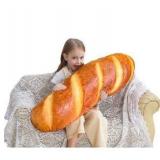 Wepop 40 in 3D Simulation Bread Shape Pillow Soft Lumbar Baguette Back Cushion Funny Food Plush Stuffed Toy
