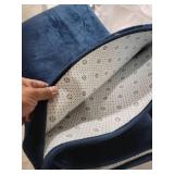 Przemy Washable Area Rug for Bedroom Living Room, 4x6 Feet Navy Blue Memory Foam Rugs, Super Soft Modern Indoor Carpet for Kids Room Boys Girls Dorm Bedside Nursery Decor Mat