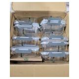 9-Pack,30 Oz Glass Meal Prep Containers 2 Compartments Airtight Lunch Bento Boxes with Lids,