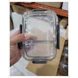 9-Pack,30 Oz Glass Meal Prep Containers 2 Compartments Airtight Lunch Bento Boxes with Lids,