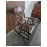 Wooden rocking chair