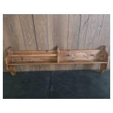Large wooden wall shelf