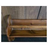 Large wooden wall shelf