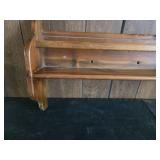 Large wooden wall shelf