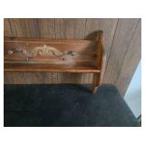 Large wooden wall shelf