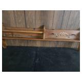 Large wooden wall shelf