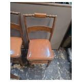 Traditional Wooden Dining Chairs with Turned Spindles