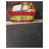 1942 Crayola Christmas Tin with Crayons