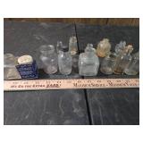 Collection of Early Glass Ink Bottles