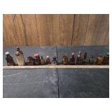 Collection of Miniature Amber Glass Medicine Bottles