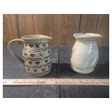 Heart Pattern Ceramic Creamer