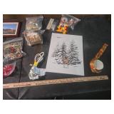 Mixed Craft Supply Lot with Garden of the Gods Print