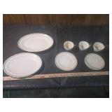 Pope Gosser USA Dinnerware Set with Pink Floral Border