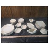 Fine China Dinnerware Set with Floral Pattern