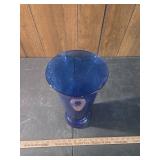 Cobalt Blue Glass Footed Vase