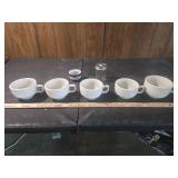 Restaurant-Style White Coffee Cups Set with Bonus Mason Jar