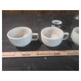 Restaurant-Style White Coffee Cups Set with Bonus Mason Jar