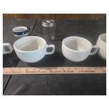 Restaurant-Style White Coffee Cups Set with Bonus Mason Jar