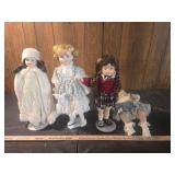 Collectible Porcelain Doll Set - Traditional Dress Collection