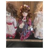 Collection of Decorative Porcelain Dolls