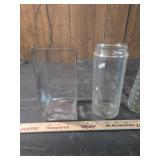 Collection of Clear Glass Vases and Containers