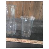 Collection of Clear Glass Vases and Containers