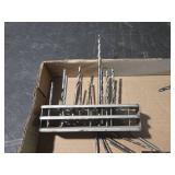 Industrial Drill Bit Set with Storage Rack