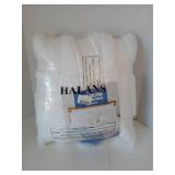 FACTORY SEALED - HALANS Canadian Down White Goose Pillow 1050 Fill Power 80% Down Balance of Softness and Firmness King Down Pillows 100% Cotton Pillow Shell (20X36", Set of 2)