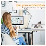 Cat Desk Bed-The Ideal Cat Bed for Desk 90Â° Foldable Space Saving Design for Cats to RestâCreates The Perfect Cozy Resting Place for Cats up to 44 Lbs(White)