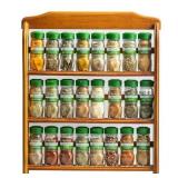 McCormick Gourmet Three Tier Wood 24 Piece Spice Rack  27.6 oz Box