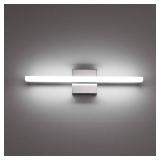 APPEARS NEW - Combuh Modern Bathroom Light Fixtures Over Mirror, 16 Inch IP44 9W Chrome Vanity Light Bar for Bathroom, Wall Light Fixtures Cool White 6000K