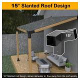 FACTORY SEALED - Heavy Duty 15Â°Slanted Roof Wall Mount 4x4 Pergola Bracket Kit,TROPTOLKY Angled 4x4 Wood Post Bracket,DIY Pergola Gazebo Kit 4-Way(3PCS)