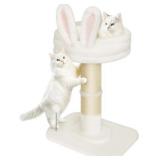 FACTORY SEALED - Soft and Warm pet Bed Practical Sisal Cat Gripper Post with Soft Rabbit Ear Bed, Artificial Pet Gripper Post, Suitable for Indoor Pets(Pink)
